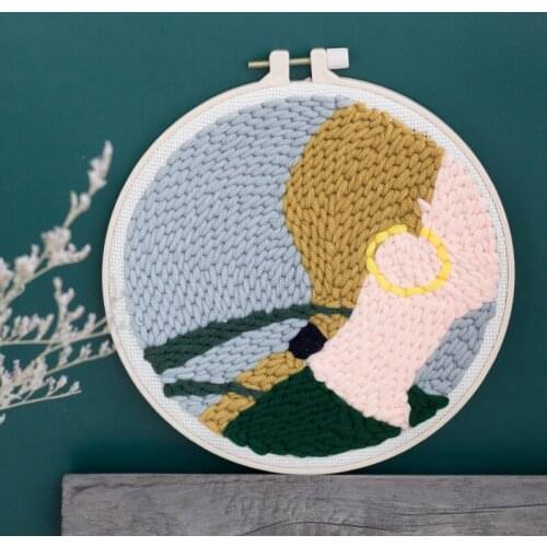 Fashion Easy Punch Needle Embroidery Kit Punch Needle Cross Stitch for Beginner Handmade Sewing craft Wall Painting Home Decor