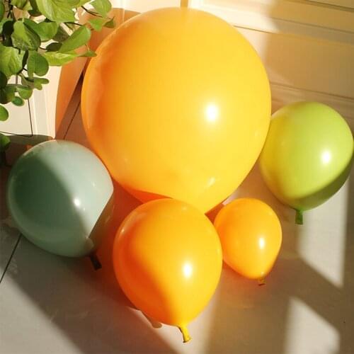 Fashion ins butter fruit green balloon papaya orange double layer thickened Wedding Birthday Decoration