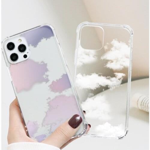 Fashion Clouds Clear Hard PC Case For Samsung Galaxy S21 S20 FE Note 20 Ultra 10 9 8 S10 S10e S9 S8 Lite Plus Pro 2020 TPU Cover