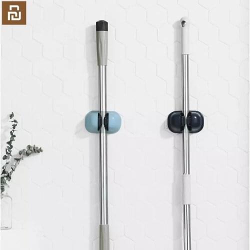 Youpin WuMing Wall Mop Hook Hanging Rack Powerful Traceless Broom Shelf Mop Clamp Stand Holder for Home Bathroom Accessories