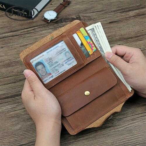 New Business Mens Wallet Short Male Coin Purse Casual Multi-function Card Holders Bag Zipper Buckle Folding Coin Case