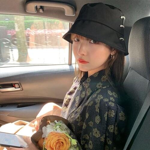 K206 Bucket Hat Womens Hat Four Seasons Fisherman Hat Fashion Retro All-match Chinese Syle Sun Protection Sun Visor Basin Cap