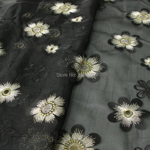 POp42-93 textile clothing textile curtain Eugen yarn color embroidery cotton fabric professional embroidery designer