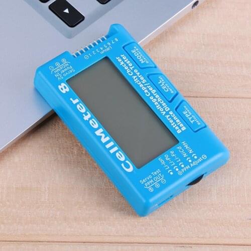 RC CellMeter 8 Digital Battery Capacity Checker LiPo LiFe Li-ion Nicd NiMH Battery Voltage Tester Checking CellMeter