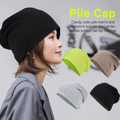 Solid Color Men Women Beanie Hats Unisex Warm Winter Fashion Hip Hop Skullcap Fashion Hip Hop Beanie Ladies Cap