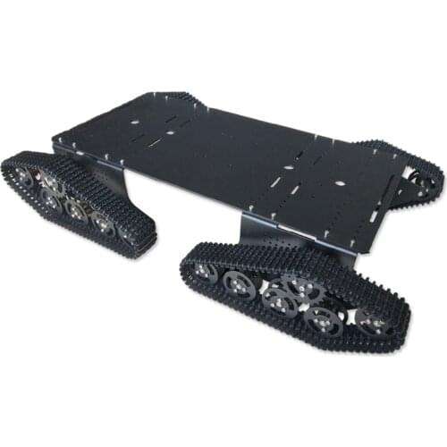 T900 Smart car 4WD Metal Tank Chassis with high Torque Motors and Remote Control for DIY Tank Graduation Design, Robot Education