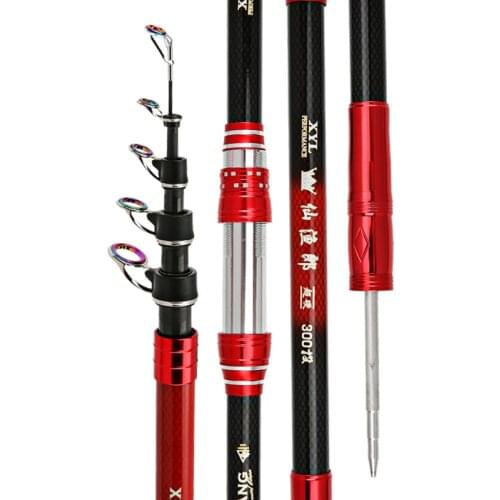 2.1M -4.5M Telescopic Fishing Olta Long Sections Carp Fishing Rod Pod Feeder Vara De Pesca Super Hard Carbon Rock Fishing Peche
