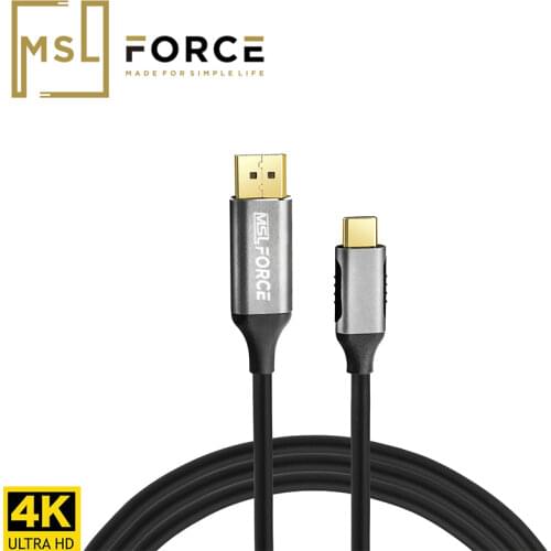 USB C to DP DisplayPort Cable (4K@60Hz) Thunderbolt 3 compatible DP1.2 cable for monitor display projector with DisplayPort