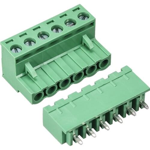 Uxcell 6 Pin 5.08mm Pitch Male Female PCB Screw Terminal Block Connector 5 Sets
