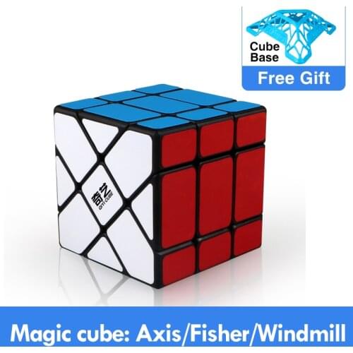 Qiyi 3x3 Fisher Windmill Axis Magic Cube Puzzle Speed Cubo magico mofangge XMD Professional Educational Toy for Children