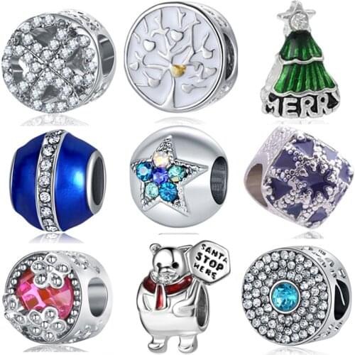 Vintage Punk Small Apple Dog Tree Love Hearts Flowers Beads Charms Fit Bracelets & Bangles for Women New Fashion DIY Gifts