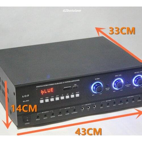 High power professional Bluetooth digital HIFI audio large power KTV power amplifier home Cara OK power amplifier 400W*4