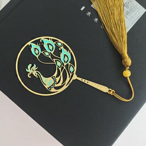 1pc Creative Peacock Flying Southeast Bookmark Cute Metal Art Exquisite Book Mark Page Folder Office School Supplies Stationery