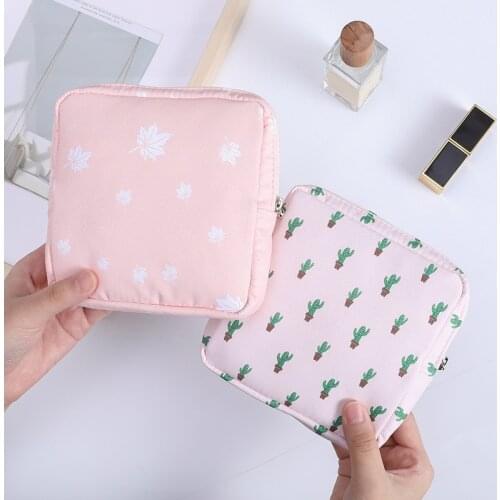 1pcs Tampon Storage Bag Sanitary Pad Pouch Women Napkin Towel Cosmetic Bags Organizer Ladies Makeup Bag Girls Tampon Holder