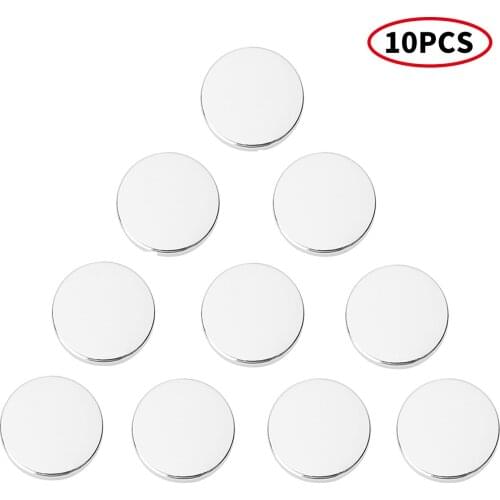 10 Round Flat Buttons Shining Polished Metal Decorative Botones for Clothing Suit Shirt DIY Sewing Shank Button Fasteners Crafts
