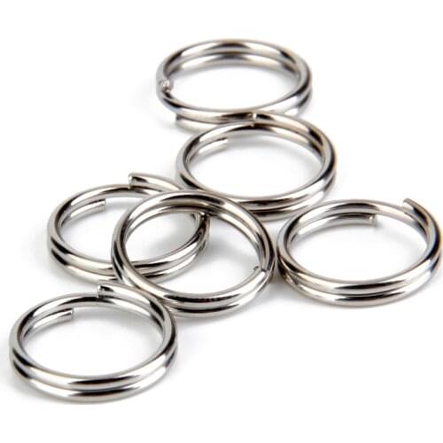 200 pcs Split Key Ring 12mm Blank Steel Nickel Plated Keyring Hoop Loop Charm for Crafts Extra Keys Jewelry Findings