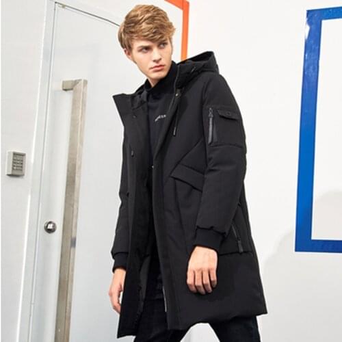 2020 Pioneer Camp Waterproof Thick Winter Men Down Jacket Brand-Clothing Hooded Warm Duck Down Coat Male Puffer Jacket