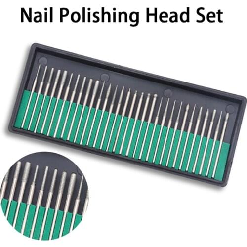 30PCS Nail Drill Bits Cuticle Cutter Nail File Manicure Drill Bit Set Nail Accessories Stainless Steel Nail Drill Bit Sander