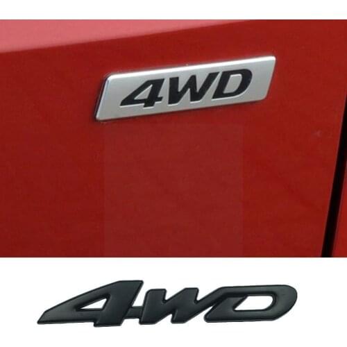 3D Metal Sticker 4WD Emblem 4X4 Badge Decals For Honda Mitsubishi Outlander Lada Grand Vitara CRV Swift ASX Accord Civic I2X1