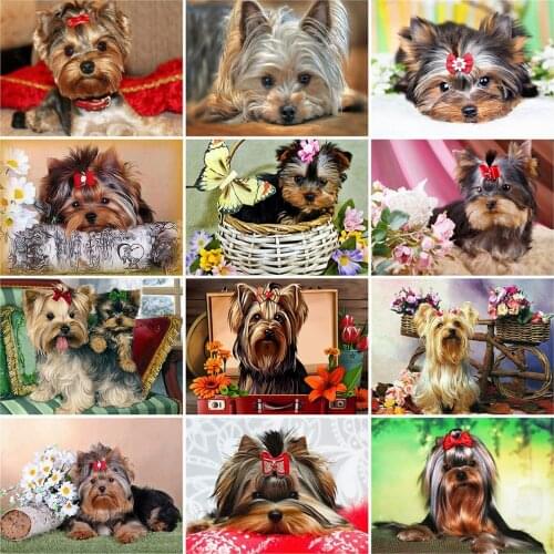 5D DIY Diamond Painting Full Square/Round Drill Dog 3D Diamond Art Rhinestone Embroidery Animal Cross Stitch Decor Gift