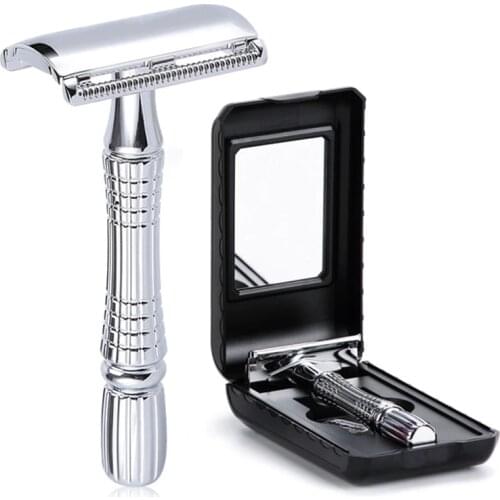 BAILI Safety Razor Chrome Alloy Top quality with Packing Sliver Unscrew The Two-sided turret Manual Shaving razor