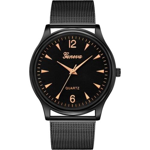 Mens watches Dress Simple Design Stainless Steel Mesh Belt Quartz Work Watch Mens Gift Erkek Kol Saati Reloj Hombre Dropship