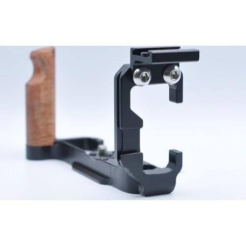 For Fuji X-A7 Camera Solid Wood Handle L Type Quick Release Plate Hot Shoe Extension Spare Parts