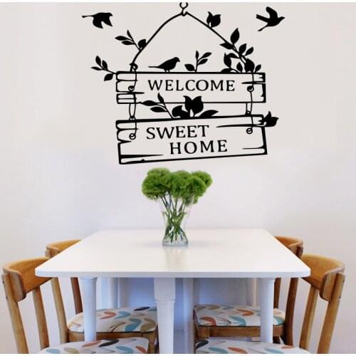 Welcome Sweet Home door sign decoration wall decals decorative vinyl wall stickers for living room Home decoration