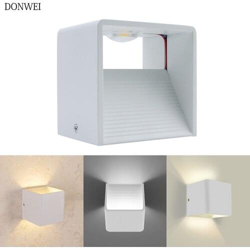 DONWE 3W 7W Modern Brief COB LED Wall Light Indoor Home Decoration Surface Mounted Wall Sconce Lamp For Corridor Bedroom Stairs