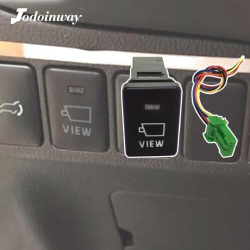 For Toyota Highlander Prado Camry Corolla Yaris Car Camera Push Switch Instrument Camera View Button With Connector Wire