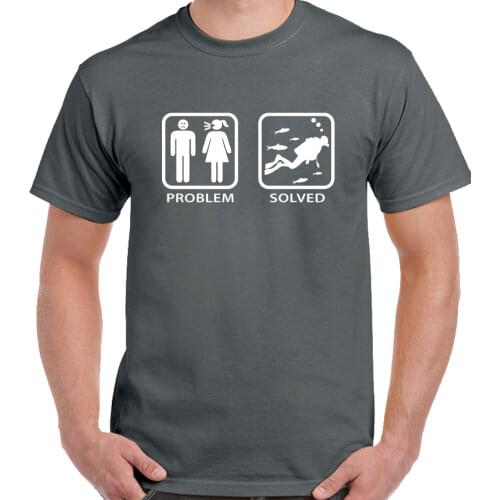 Fashion 2019 Top Tee Mens Problem Herren Lustiges T-Shirt Dive SEE Ausstattung Print T Shirts Men