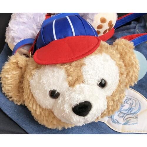 New duffy Bear Shelliemay Bear face with Cap Plush Soft Wallet Purse Coin bag Kids Toy Gift