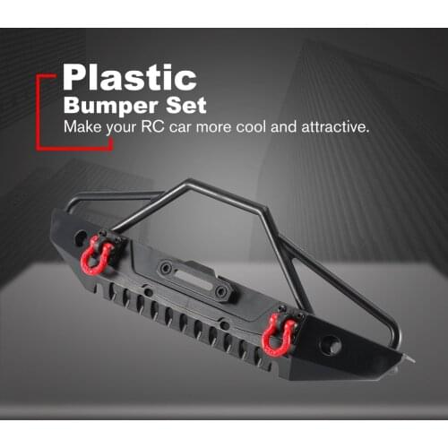 AXIAL SCX10 CNC Front & Rear Bumper Kit Bull Bar for 1/10 RC Crawler Car Axial SCX10 90046 TRX4 Rock Crawler RC Truck