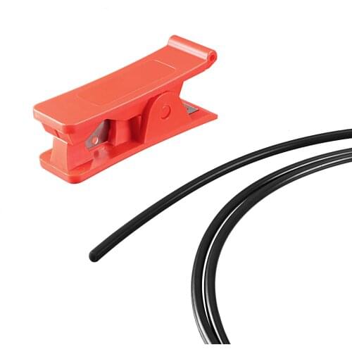 Uxcell Pneumatic PTFE Air Tubing Hose Pipe Tube Kit, 2mm ID 4mm OD 1M Length Black with Tube Cutter