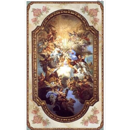 Custom photo wallpaper 3d ceiling wallpaper murals rococo style ceiling murals zenith ceiling murals wall papers for living room