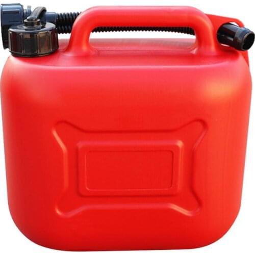 Portable 5L 10L 20L Red Cans Gas Fuel Tank With Scale Thickened Anti-static Spare Plastic Petrol Tanks Gasoline Oil Container