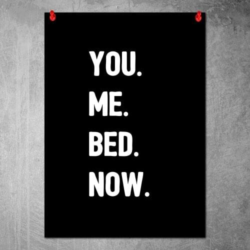 Canvas Poster Me You Bed Now Wall Art Painting Posters and Prints Nordic Wall Pictures for Home Decor No Frame Child Room
