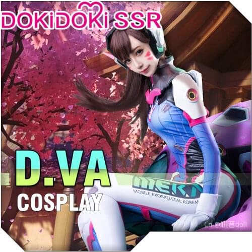 PRE-SALE DokiDoki-SSR Game Overwatch D.Va Cosplay Costume Overwatch DVA Cosplay Costume Women Hana Song Game Overwatch