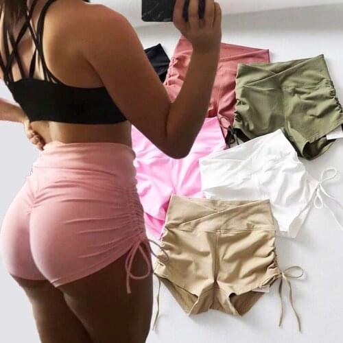 Yoga Shorts Women Drawstring Hip Lifting Summer Pants High Waist Casual Pants Tight Running Outdoor Sports Pants Fitness Pants