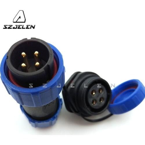 SP2110/SY2112, 4 pin Waterproof cable wire connectors IP68 male female wire connector automotive electrical wire connectors