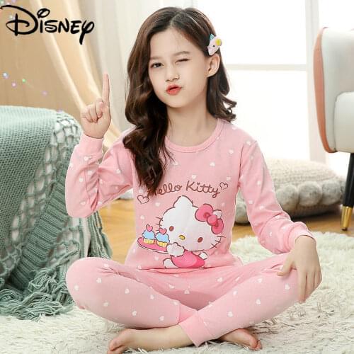 TAKARA TOMY Autumn and winter fashion cute cartoon Hello Kitty bottoming shirt cotton wool pants suit