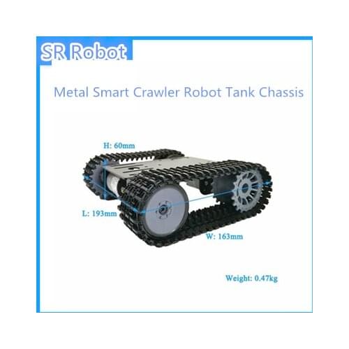 TP101 Metal Smart Crawler Robot Tank Chassis Kit With 33GB-520 12V DC Motor Aluminum Alloy Panel DIY For Arduino Toy