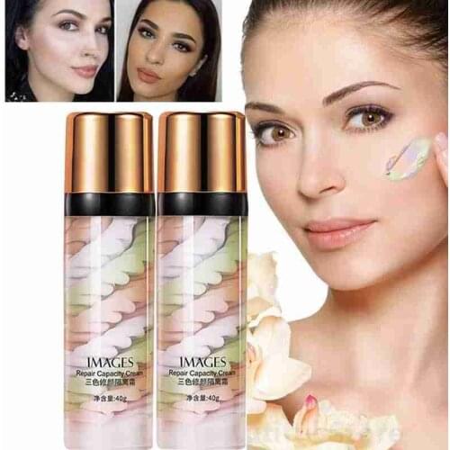 Three-color Mixed Isolation Lotion Shrink Pores Bright Base Moisturizing Skin Primer Makeup Cosmetic Concealer Foundation