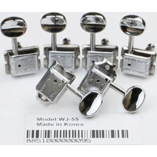 Wilkinson VINTAGE CHROME TUNERS Electric Guitar Machine Heads Tuners For ST & TL Guitar OR Similar WJ-55 Silver Tuning Pegs