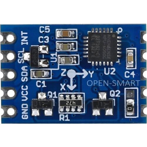 OPEN-SMART MPU6050 6 DOF 3-Axis Gyro 3-Axis Digital Gravity Sensor I2C Triple Axis Accelerometer Module Tilt Sensor For Arduino