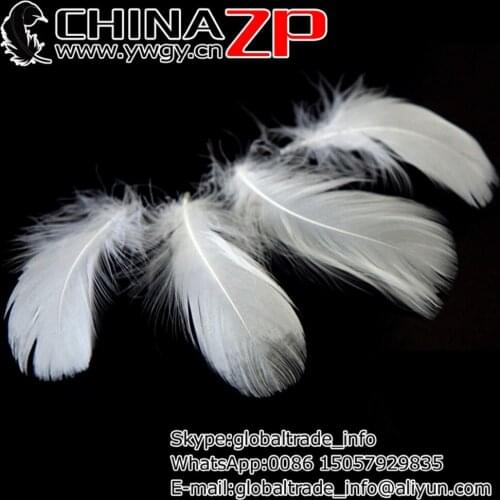 Leading Supplier CHINAZP Factory 500pieces/lot Good Quality Bleached White Goose Nagoire Loose Feathers
