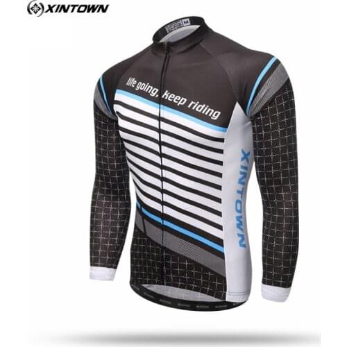 XINTOWN Pro Team Road Bike Ropa Ciclismo Mens Cycling Long Sleeve Jersey Tops Bicycle Jackets Clothing S-XXXL