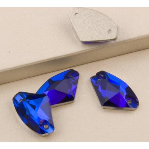 YANRUO Capri Blue 3256 Galactic Crystal Rhinestones Crystals Flat back Sewing Rhinestones Stones Sew on Dress