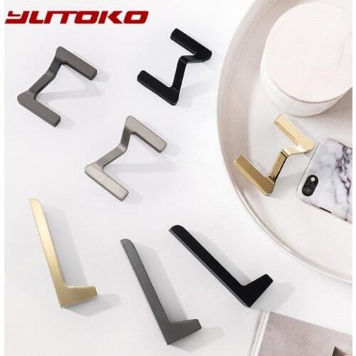 YUTOKO Luxury Creative Cabinet Handles Letters ML Handle Wardrobe Door Handle Brass Light Gold Drawer Pulls Furniture Hardware