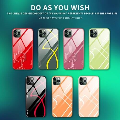 Tempered Glass Silicone for IPhone11 Pro XR Case Shatter-Resistant Trend New Phone Shell Fashion Applicable for 6S 7 8 11 XS MAX